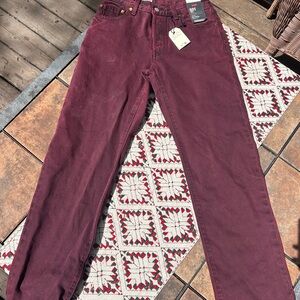 Levi's Deep Burgundy 501 Jeans